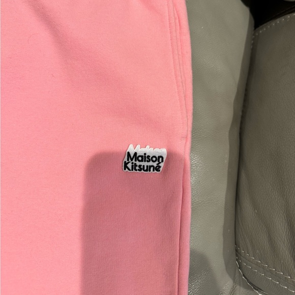 Maison Kitsuné Women's Drawstring Trackpants in Pink Size Small - Picture 2 of 6